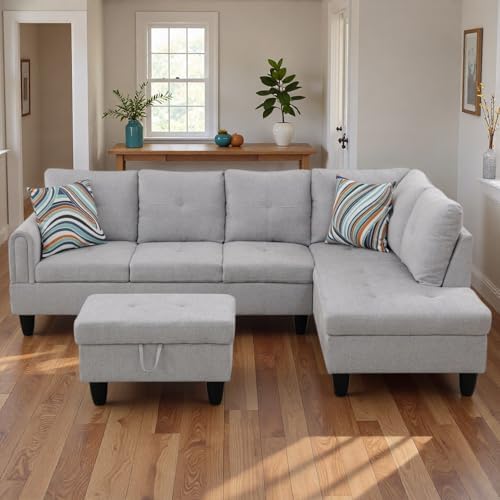 3-Piece L-Shaped Modular Leather Sofa – Convertible Sectional Couch by Outdoorchairs
