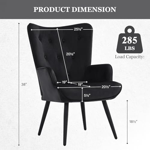 Furnimart Accent Chairs Set of 2, Wingback Corner Chairs - Image 2