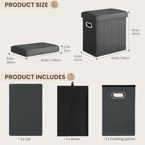 COSYLAND Collapsible Fabric Ottoman Footrest - Image 2