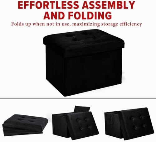 LINMAGCO Ottoman with Storage Small Foot Rest Stool Under Desk Stool Short - Image 4