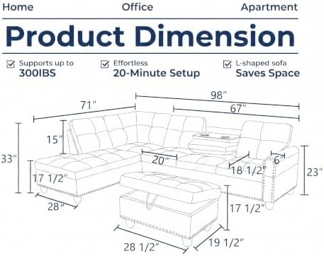 Faux Leather L-Shaped Couch Set - Image 2