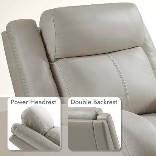 Watson & Whitely Genuine Leather Wall Hugger Power Recliner - Image 5