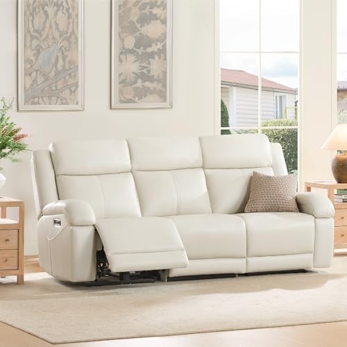 Watson & Whitely Genuine Leather Wall Hugger Power Reclining Sofa by WatsonWhitely