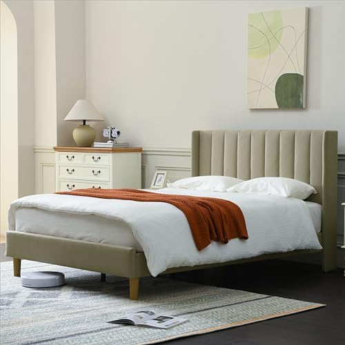 YUHUASHI Full Bed Frame，Platform Bed by YUHUASHI
