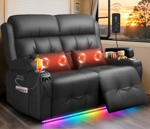 RV Loveseat Recliner Sofa, Wall Hugger Reclining RV Couch by TiooiiReclinerSofa