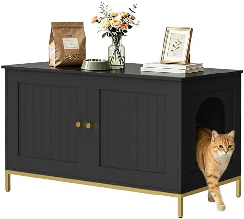 Homhedy 35.4" L Cat Litter Box Enclosure by Homhedy