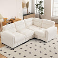 HAOMARKETS 90” Modular Sectional L Shaped Corner Sofa, Corduroy 4-Seater Couches by HAOMARKETS
