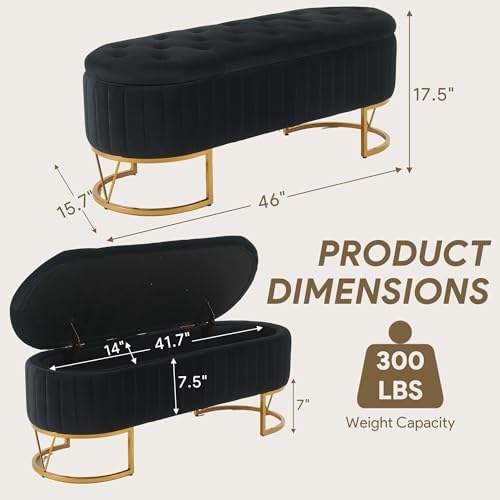 Velvet Oval Upholstered End of Bed Bench - Image 2