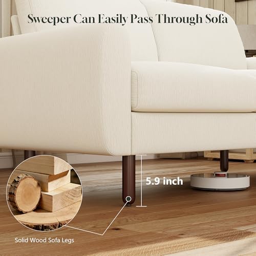 WorthFurni 68" Loveseat Sofa, Comfy Chenille Fabric Couches - Image 6