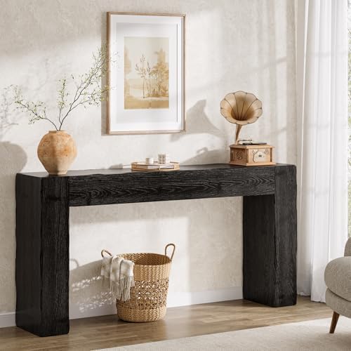 Solid Wood Console Table, 63-Inch Farmhouse Sofa Table Behind Couch - Image 6