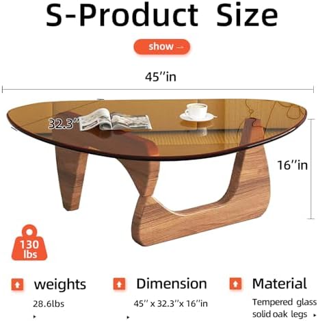 Glass Coffee Table, Mid Century Modern Coffee Table, Coffee Table - Image 2