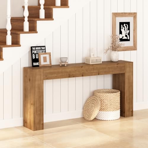 63" Solid Wood Console Table for Entryway, Long Farmhouse Sofa Table - Image 6