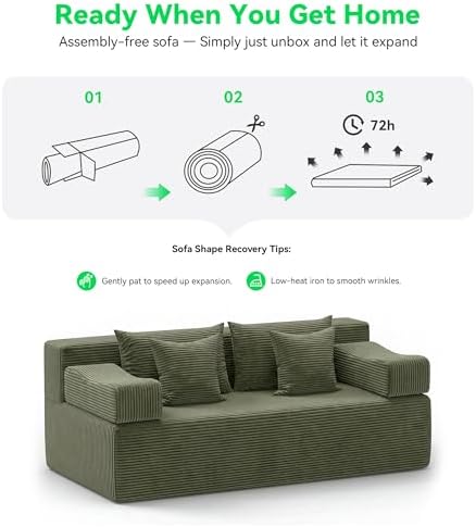MONVANE 70" Modular Sectional Sofa, Boneless Loveseat - Image 6