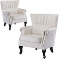 Velvet Accent Chairs Set of 2 by DMFurniture