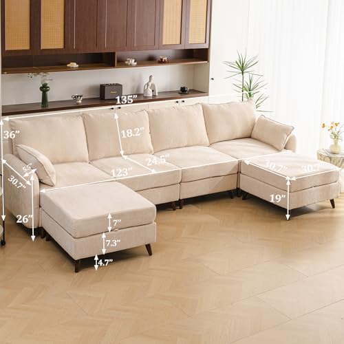 Rexulqo 135'' Modular Sectional Sofa - Image 6