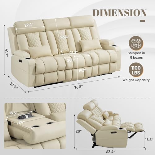 Zero Wall Hugger Power Reclining Sofa - Image 2
