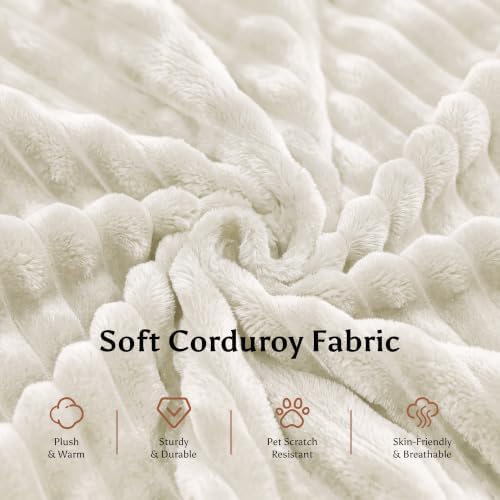 Boneless Ottoman for Couch, Corduroy Cloud Ottoman, Oversized Square Large Pouf - Image 4