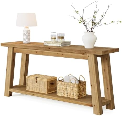LITTLE TREE 70.9" Solid Wood Console Table - Image 3