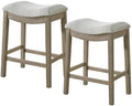 ROME + OAK Parker 26" Backless Saddle Stool, Reclaimed Oak by ROMEOAK