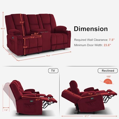 MCombo 75 in Power Reclining Loveseat - Image 3