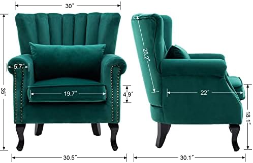 Velvet Accent Chairs Set of 2 - Image 3