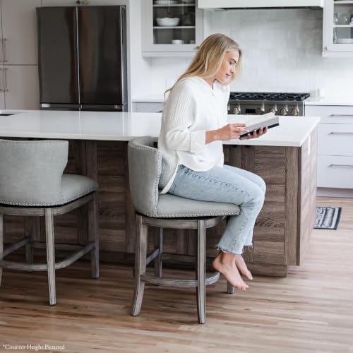 Maven Lane Hugo Bar Stool, Reclaimed Oak Finish, Ash Grey - Image 2