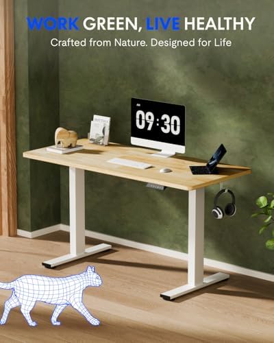 FLEXISPOT 48" x 24" Solid Wood Standing Desk - Image 2