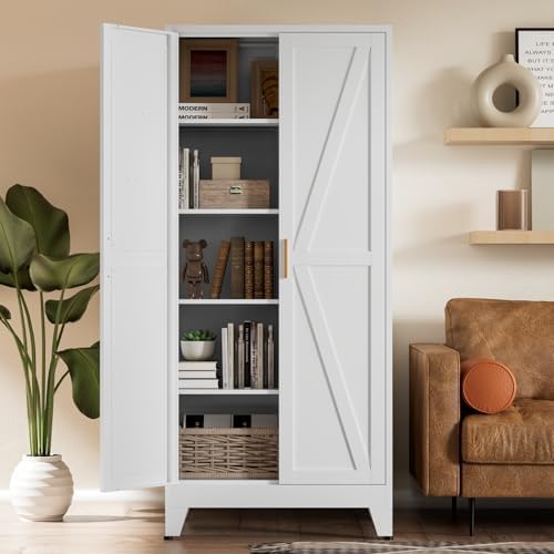 COFaR 5 Tier Metal Farmhouse Storage cabinets by COFAR