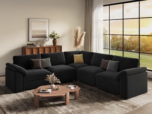 EASE MOOSE Large L Shape Sectional Couch, Oversized Modular Sectional Sofa - Image 5