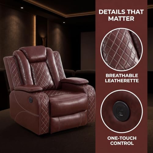 Leather Power Recliner Sofa Set - Image 5