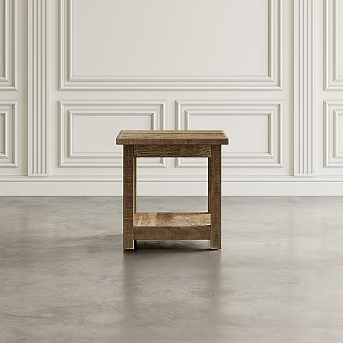 Jofran Reclamation Rustic Reclaimed Solid Wood Square End Table - Image 7