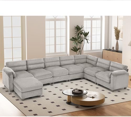 HAOMARKETS 135” Modular Sectional L Shaped Corner Sofa by HAOMARKETS