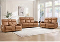 ANJ 2-Piece Premium Faux Leather Manual Reclining Sofa Set, Include 2 Loveseat by ANJ