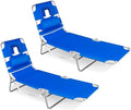 Romswi 2PK Folding Tanning Beach Chair by Romswi