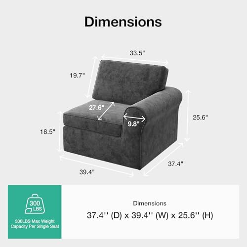 Novilla 108" Modular Sectional Sofa, Modular Sectional Couches - Image 2
