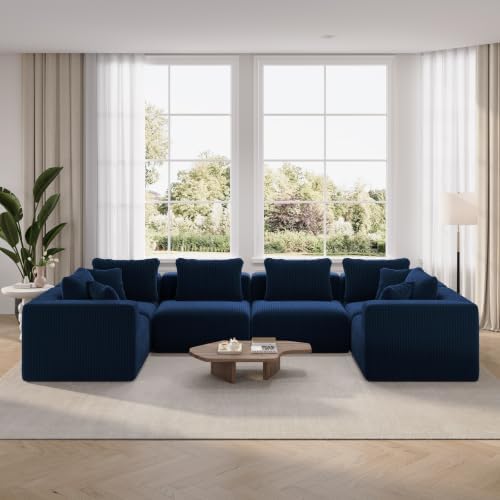 Novilla 141" Modular Sectional Sofa, U Shape Family Size Sectional Couch by Novilla