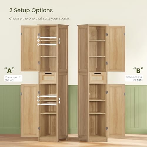 Iwell 66.9" Tall Bathroom Storage Cabinet - Image 4