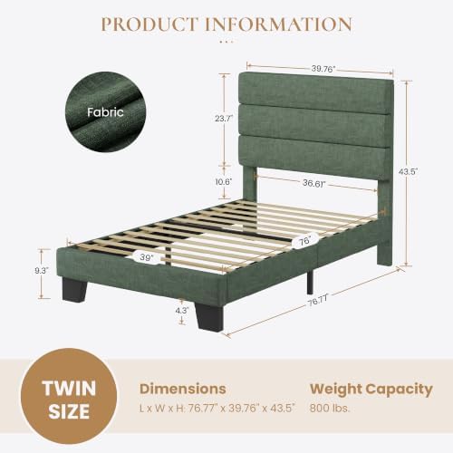 SHA CERLIN Twin Platform Bed Frame - Image 2