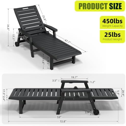 NUNU LAB Outdoor Chaise Lounge Chairs Set - Image 3