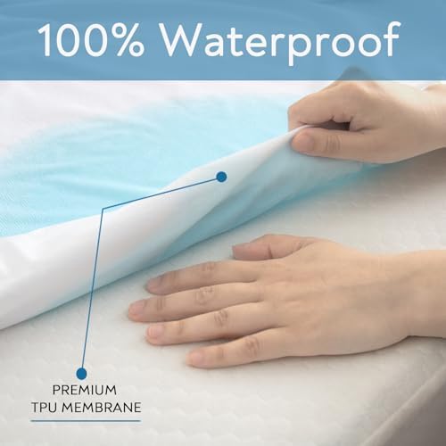 Split Top King Mattress Protector 34" Top Split from Head 78''×80'' - Image 4