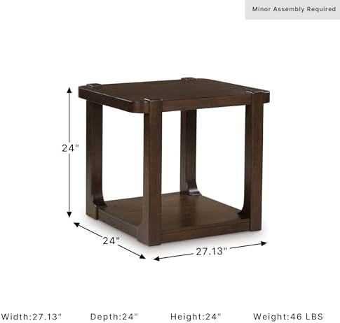 Signature Design by Ashley Breckington End Table, Dark Brown Side Table - Image 3
