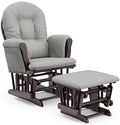 Storkcraft Premium Hoop Glider & Ottoman, Espresso/Light Gray by Storkcraft