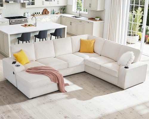 112" Sectional Couch, U Shaped Couch by AMERLIFE