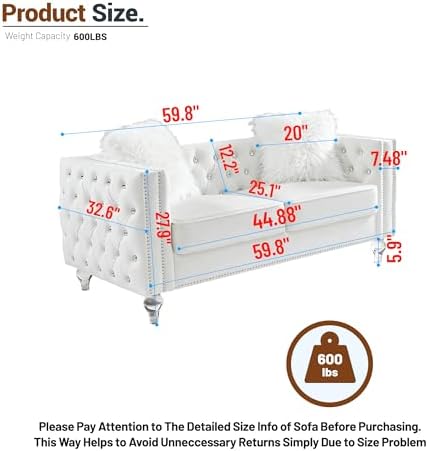 Luxury Loveseat Sofa Couch - Image 2