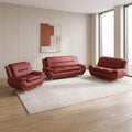 3 Piece Faux Leather Sofa Set for Living Room, Modern Living Room Furniture Set by Unknown