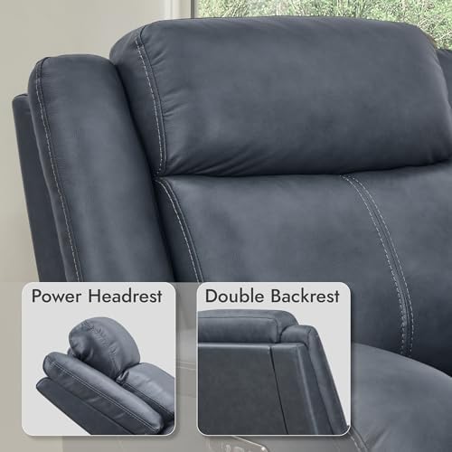 Watson & Whitely Oversized Genuine Leather Power Recliner Chair - Image 5