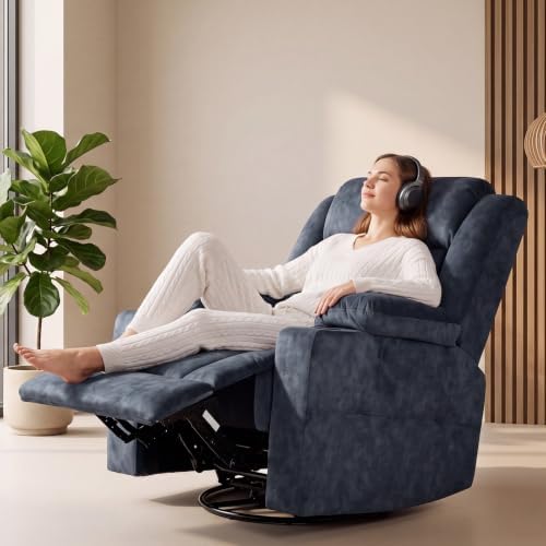 LAFWELL Retro Rocking Recliner Chair, Massage Rocker Recliner Chair - Image 2