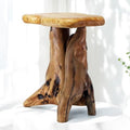 WELLAND Solid Wood Pedestal End Table by WELLAND