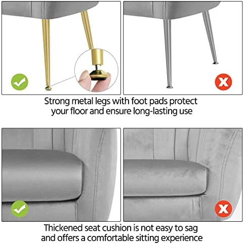 Yaheetech Barrel Accent Chair, Modern Cozy Vanity Chair - Image 5