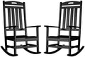 Outdoor Rocking Chair Set of 2, All-Weather Resistant Poly Lumber Rocker Chair by Adiromoti